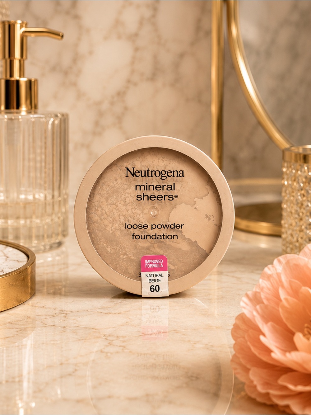 NEW Neutrogena Mineral Sheers Loose Powder Foundation Natural Beige 60 Sealed